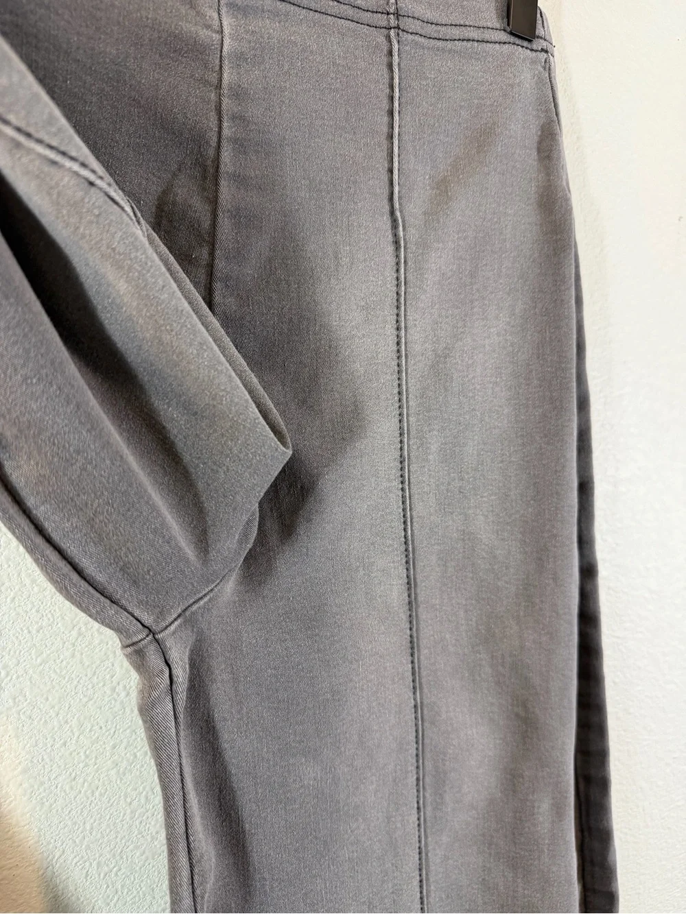 DO by Dee Ocleppo Anna Wide Leg Pull On Jeans S Vintage Black Gray Minimalist